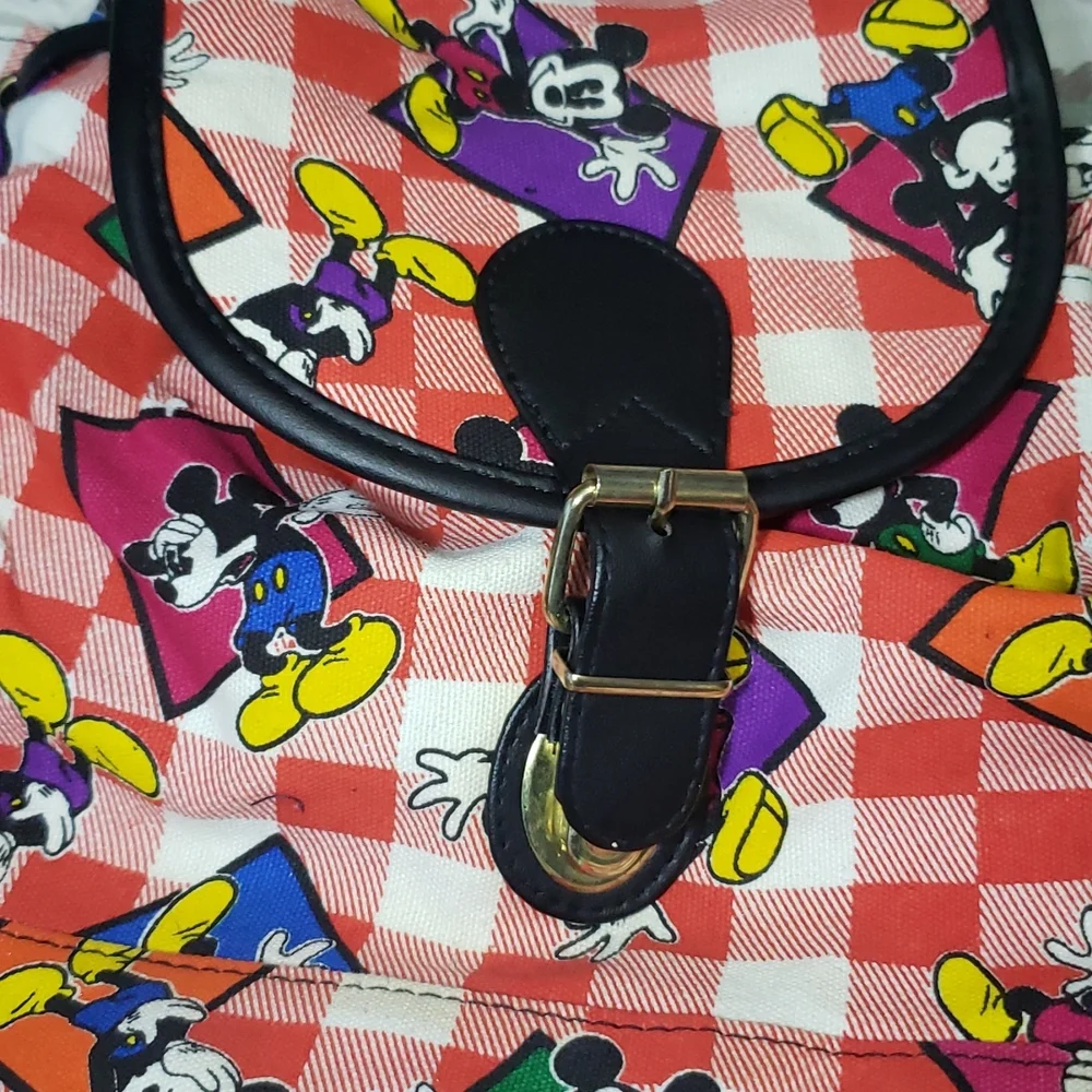 Mickey Mouse Drawstring Backpack 90s - Picture 2 of 5